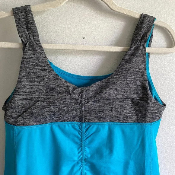 NWT LULULEMON Spirit Tank Blue and Heathered Dark Grey Full Length Size 6 - Picture 5 of 9
